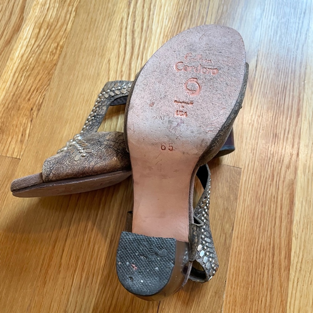 Calleen Cordero silver studded Heeled Sandals - Picture 7 of 11